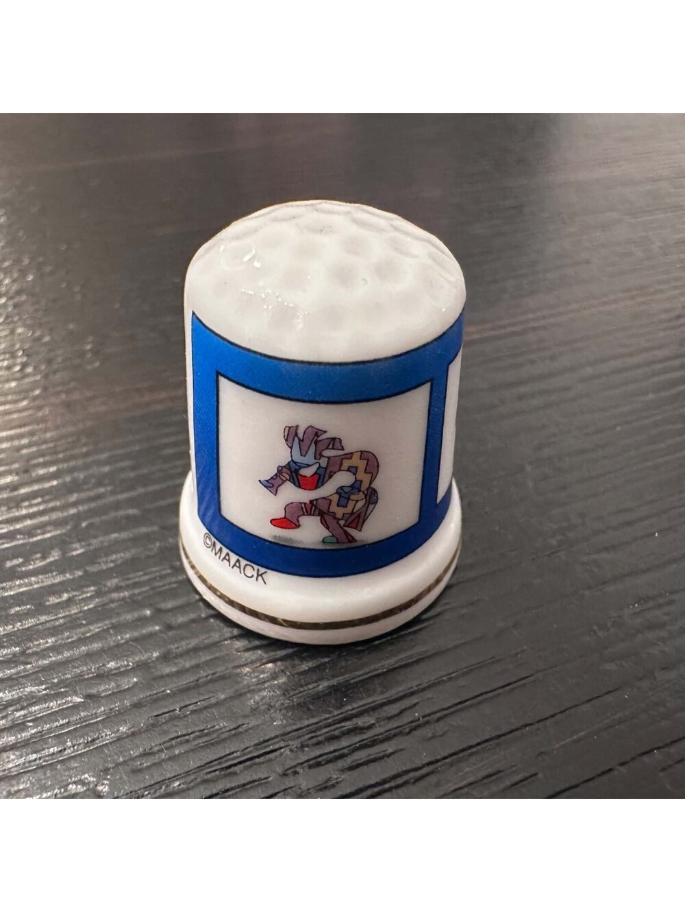 Vintage Myrtle Beach South Carolina Souvenir Thimble Beach Scene BSC 86 EUC